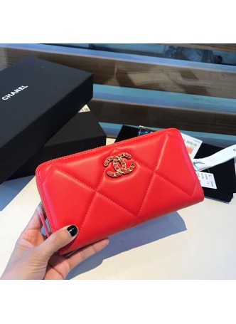 CHANEL 19 ZIPPER WALLET